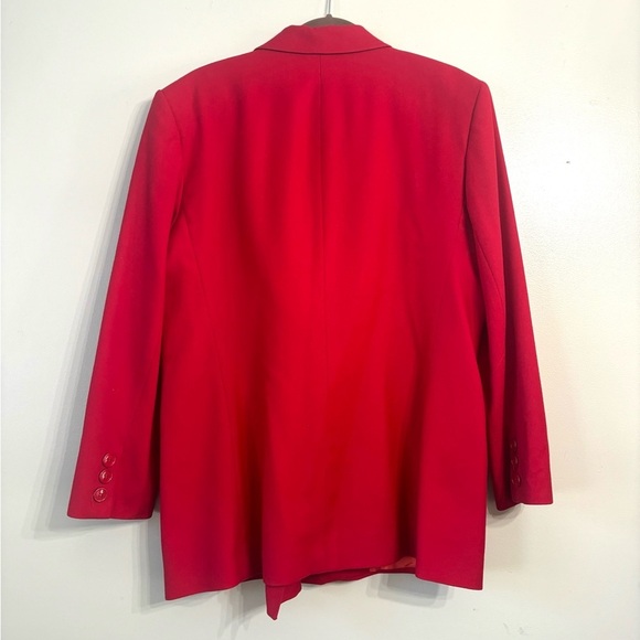 Collectible Gold by Giorgio Sant Angelo Wool Blazer Coat Red 14 Vintage - Picture 5 of 5